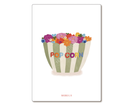 Carte Popcorn de fleurs PAPIER POETIC