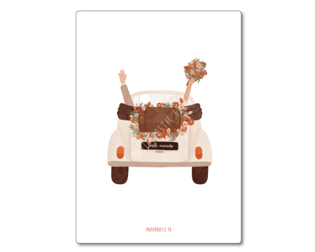 Carte Juste mariés PAPIER POETIC