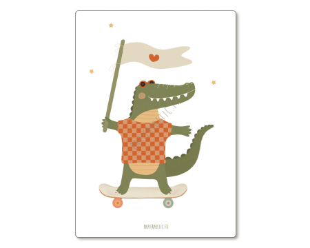 Carte Croco skate PAPIER POETIC