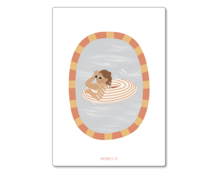 Carte Médaillon baignade PAPIER POETIC