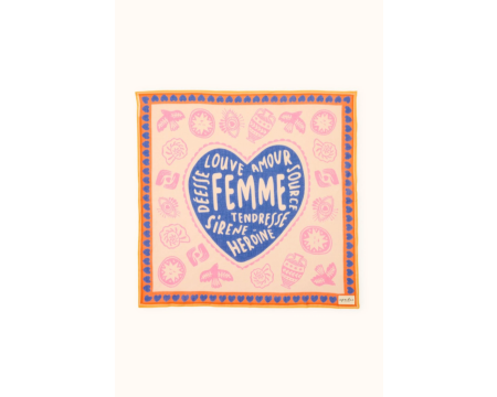 Small Foulard Mamavida Mummy Bleu Royal en voile de coton APACHES
