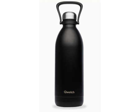 Bouteille isotherme TITAN 2L avec poignée de portage - QWETCH - noir