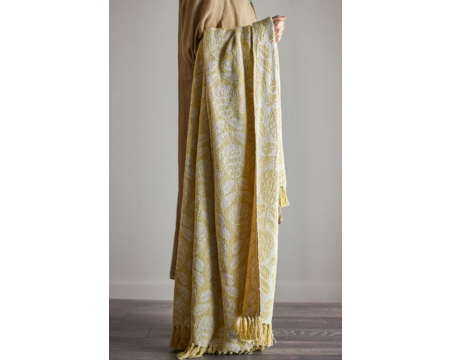 Plaid en coton recyclé Pratello  - Jaune BLOOMINGVILLE