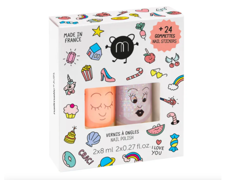 Coffret 2 vernis kids Crac - Flamingo et Polly