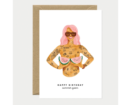 Carte postale Happy birthday summer queen ALL THE WAYS TO SAY
