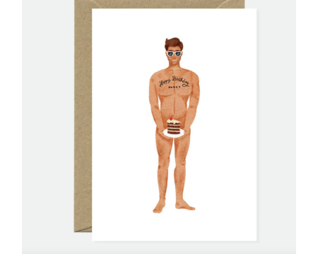 Carte postale Guy with a cake ALL THE WAYS TO SAY