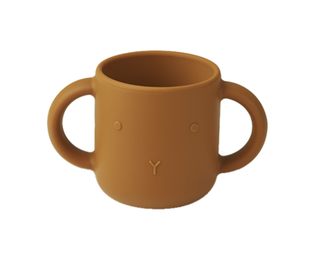 Tasse en silicone avec 2 anses GENE- Rabbit/mustard - LIEWOOD