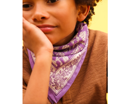 Small foulard Calcutta Violet SO FAMILY