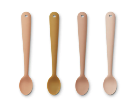 Set de couverts enfant en silicone (lot de 4 cuillères) - Spoon silicone set - Tuscany Rose multi mix - LIEWOOD