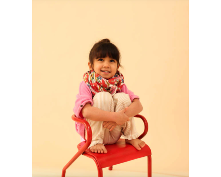 Big foulard Floral rose MAISON AUGUSTIN