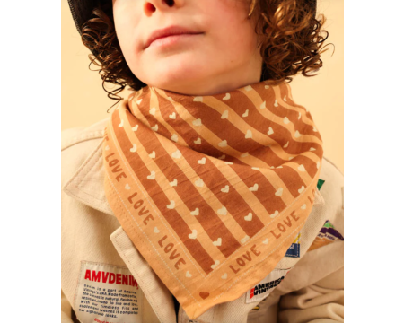 Big foulard Love beige MAISON AUGUSTIN