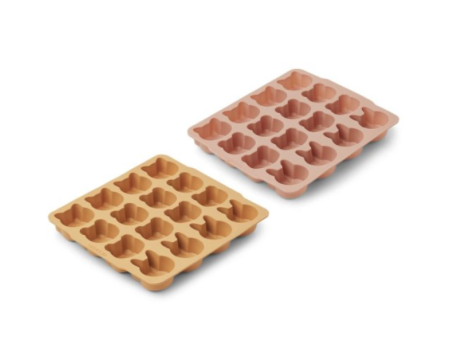 Moules à glaçons animaux- Ice cube Tray (lot de 2) - Wheat Yellow Sandy mix - LIEWOOD