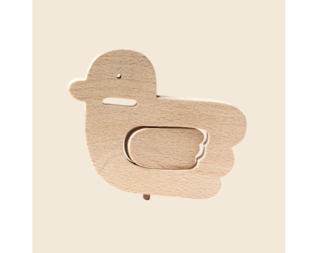 Hochet en bois en forme de canard - Kwak