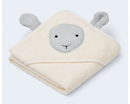 Serviette bébé à capuche - Mouton crème - LIEWOOD