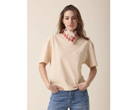 Small foulard Manika Cerisier Macadamia Dahlia APACHES