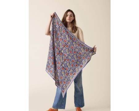 Big foulard Latika Coeur Iris APACHES