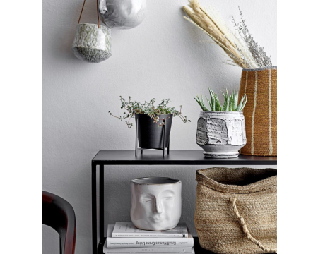 Cache-pot mini sur pied Noir