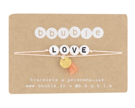 Bracelet Enfant "LOVE" - pompon - BBbuble