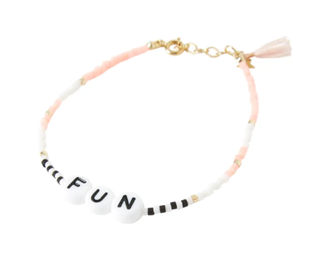 Bracelet "FUN" en perles - Collection Femme | Rose