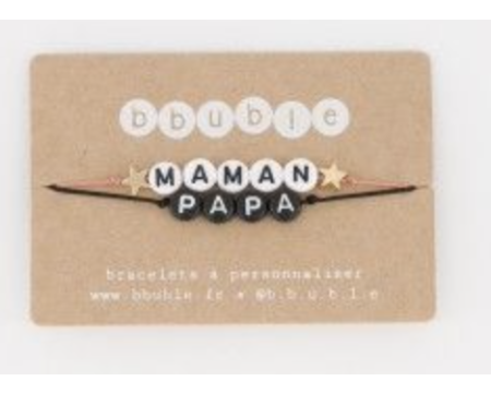 Duo de bracelets iconiques "PAPA / MAMAN" - Bbuble