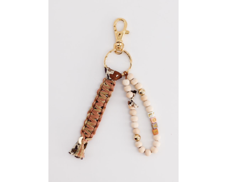 Porte-clés "LOVE" - bois de rose - Bbule/Divine
