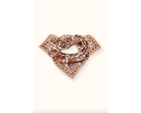 Small foulard Manika Coeur Macadamia Fire