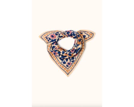 Small foulard Manika Coeur Bleu Royal APACHES