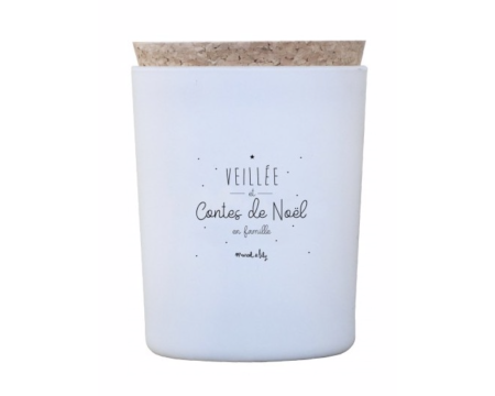 Bougie artisanale "Veillée et contes de Noël en famille"