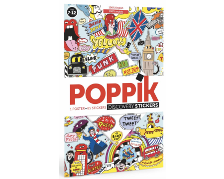 Poster en stickers - POPPIK - 100 ENGLISH