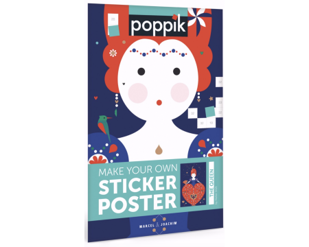 Poster en stickers - POPPIK - REINE DE COEUR