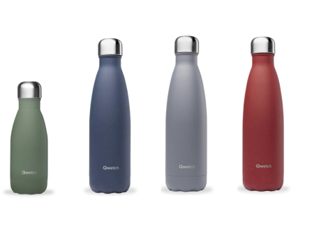 Bouteille isotherme Granite kaki, bleu, gris, rouge QWETCH