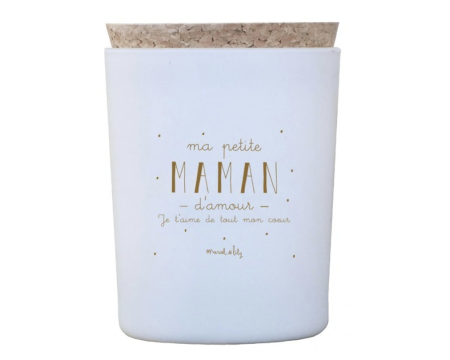 Bougie "Maman d'amour" fleur de coton