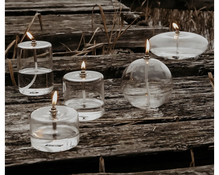 Lampe à huile PERI DESIGN - forme cylindrique - petit modèle