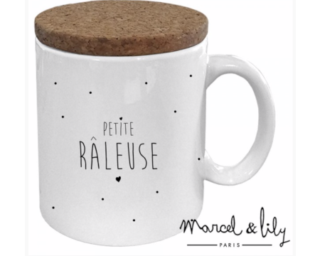 MUG AVEC SON COUVERCLE EN LIÈGE "PETITE RÂLEUSE"
