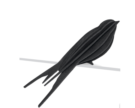 Hirondelle LOVI 15 cm, noir