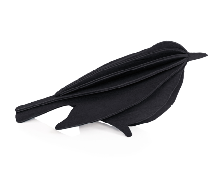 Oiseau LOVI, 8 (vert), 12 (naturel) ou 16 cm (noir)