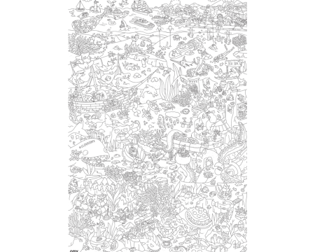 Poster géant à colorier - OCEAN - OMY