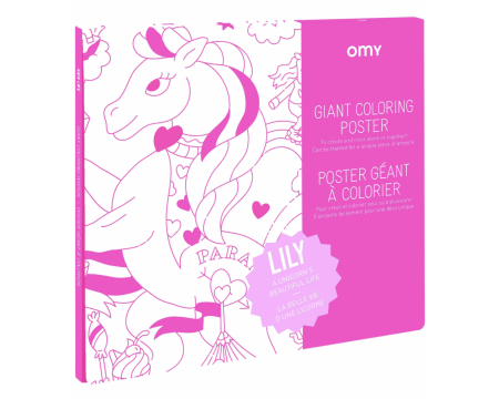 Poster géant à colorier - LILY ROSE - OMY