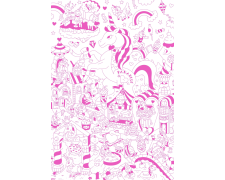 Poster géant à colorier - LILY ROSE - OMY