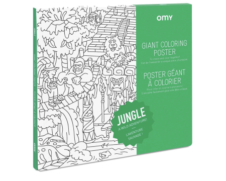 Poster géant à colorier - JUNGLE - OMY