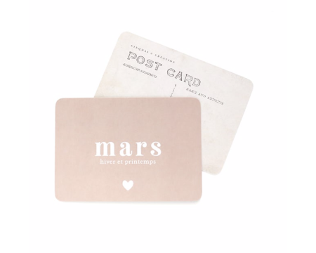 Carte postale MARS, AVRIL, MAI