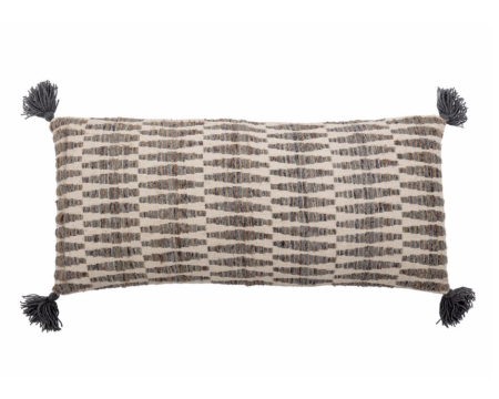 Long coussin en coton, modèle JEM