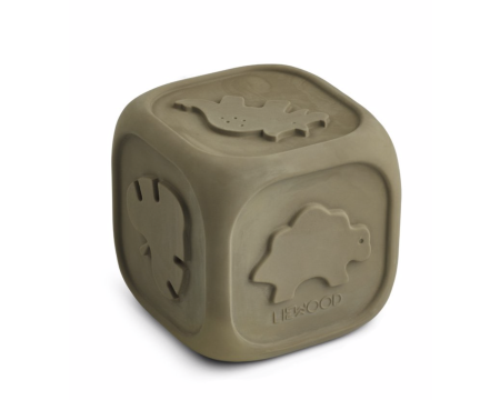 Cube de motricité kaki en caoutchouc naturel ANDREW Liewood