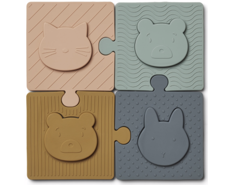 Puzzle bébé en silicone 4 pièces Multi Mix (Bodil LIEWOOD)