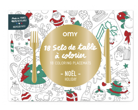 Sets de table NOËL à colorier OMY