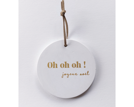 Médaillon Oh oh oh doré Collection NOEL Poussière des Rues