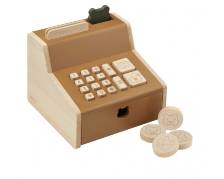 Caisse enregistreuse en bois Caramel