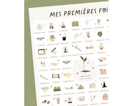 Affiche à tamponner « Mes premières fois » - Léa Le Pivert