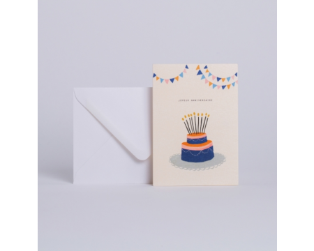 CARTE CAKE "JOYEUX ANNIVERSAIRE"