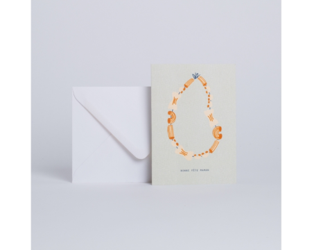 CARTE COLLIER "BONNE FETE MAMAN"